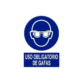 SEÑAL ADHESIVA 210X148MM. USO OBLIGATORIO DE GAFAS