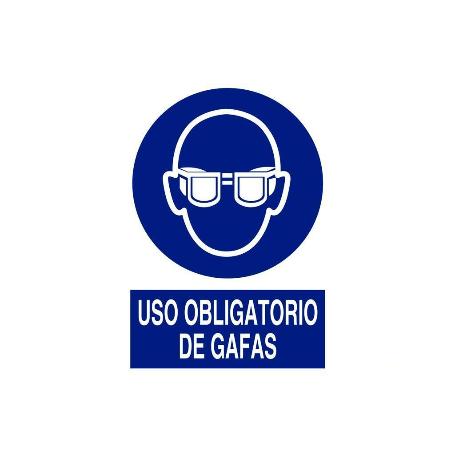 SEÑAL POLIESTIRENO  210X148MM. USO OBLIGATORIO DE GAFAS