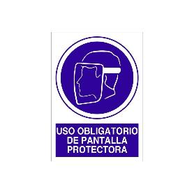 SEÑAL POLIESTIRENO 210X148MM. USO OBLIGATORIO DE PANTALLA PROTECTORA