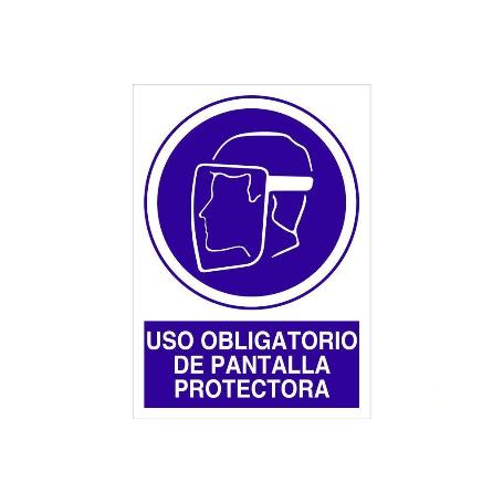 SEÑAL POLIESTIRENO  297X210MM. USO OBLIGATORIO DE PANTALLA PROTECTORA