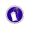 SEÑAL ADHESIVA 105X105MM. OBLIGATORIO GUANTES