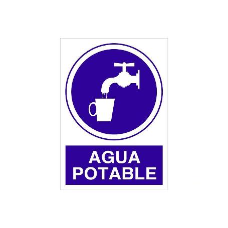 SEÑAL POLIESTIRENO 210X148MM. AGUA POTABLE