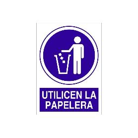 SEÑAL POLIESTIRENO  420X297MM. UTILICEN LA PAPELERA