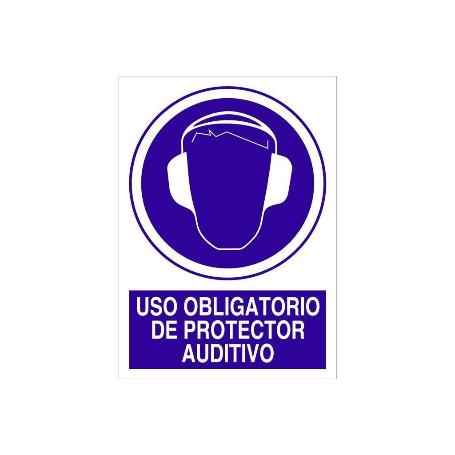 SEÑAL POLIESTIRENO 210X148MM USO OBLIGATORIO DE PROTECTOR AUDITIVO