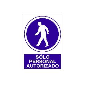 SEÑAL ADHESIVA 297X210MM SOLO PERSONAL AUTORIZADO