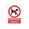 SEÑAL POLIESTIRENO 210X148MM. PROHIBIDO PERROS