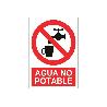 SEÑAL ADHESIVA 148X105MM. AGUA NO POTABLE