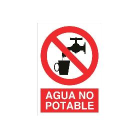 SEÑAL POLIESTIRENO 297X210 MM. AGUA NO POTABLE