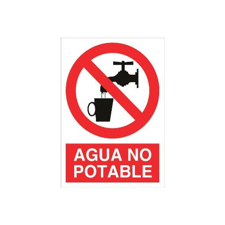 SEÑAL POLIESTIRENO 420X297MM. AGUA NO POTABLE