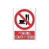 SEÑAL ADHESIVA 297X210MM. PROHIBIDO COMER Y BEBER. EL DISEÑO DE LA SEÑAL PUEDE VARIAR, PERO EN NINGÚN CASO SE VARIA
