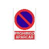 SEÑAL ADHESIVA 297X210MM. PROHIBIDO APARCAR