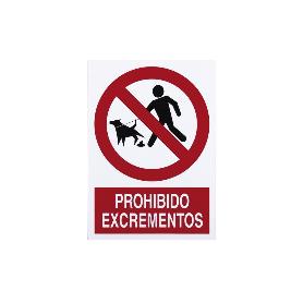 SEÑAL POLIESTIRENO 297X210MM PROHIBIDO EXCREMENTOS