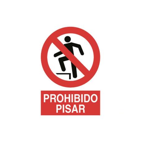 SEÑAL POLIESTIRENO 297X210MM PROHIBIDO PISAR