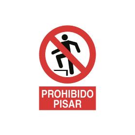 SEÑAL POLIESTIRENO 420X297MM. PROHIBIDO PISAR