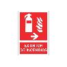 SEÑAL LUMINISCENTE 420X297MM. EXTINTOR DE INCENDIOS PICTOGRAMA + TEXTO