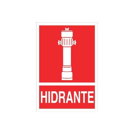 SEÑAL LUMINISCENTE 210X148MM. HIDRANTE PICTOGRAMA + TEXTO