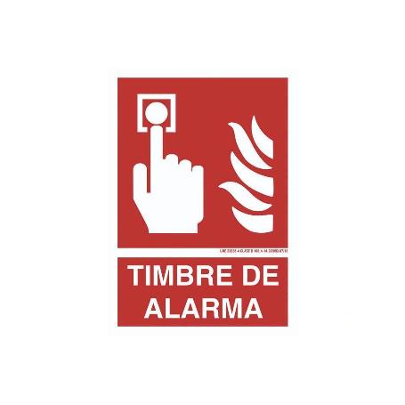 SEÑAL LUMINISCENTE 210X148MM. TIMBRE DE ALARMA