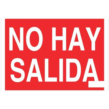 SEÑAL LUMINISCENTE 210X148MM. NO HAY SALIDA