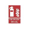 SEÑAL LUMINISCENTE 420X297MM. EXTINTOR CO2. EL DISEÑO DE LA SEÑAL PUEDE VARIAR, PERO EN NINGÚN CASO SE VARIARÁ EL S