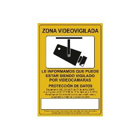 SEÑAL POLIESTIRENO 210X148MM SEÑAL DE VIDEOVIGILANCIA. EL DISEÑO DE LA SEÑAL PUEDE VARIAR, PERO EN NINGÚN CASO SE V