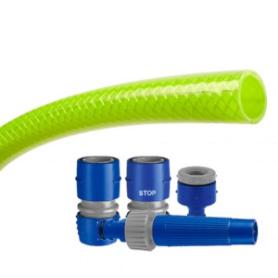 KIT MANGUERA LATEX C/MALLA 15MM 10M