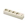 BASE MULTIPLE 4 TOMAS S/CABLE C/INT. (REF.2528)