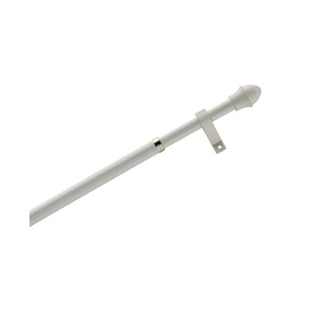 BARRA PORTAVISILLOS 75-125 BLANCO REDONDA 12MM.