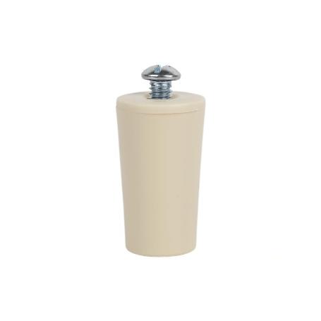 TOPE PERSIANA 40 MM MARFIL CON TORNILLO M-6   CAJA 20 UNID.