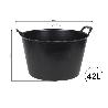 CAPAZO  NEGRO  RECICLADO  42 L   48.5 X 45 X 38 CM VENTA UNITARIA