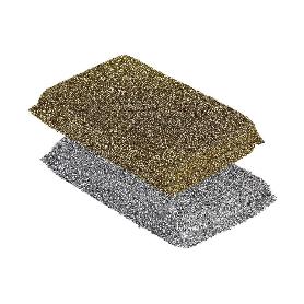 PACK DE 2 MULTIESPONJAS COLOR ORO Y  PLATA  VENTA UNITARIA