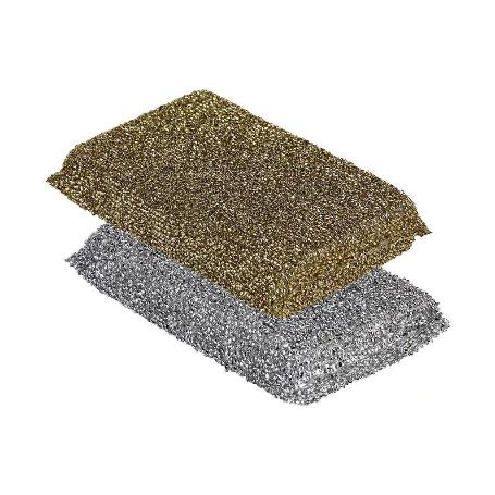 PACK DE 2 MULTIESPONJAS COLOR ORO Y  PLATA  VENTA UNITARIA
