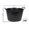 CAPAZO NEGRO RECICLADO 56 L 59,5 X 52,5 X 38 CM VENTA UNITARIA