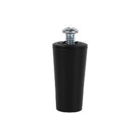 TOPE PERSIANA 40 MM NEGRO CON TORNILLO M-6   CAJA 20 UNID.