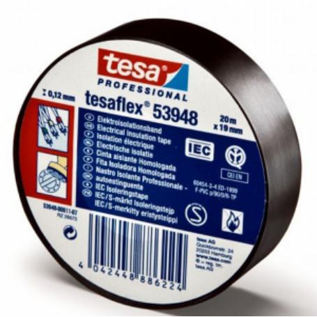 CINTA AISLANTE TESA 20X19 NEGR.X10 UDS.