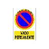 SEÑAL POLIESTIRENO 297X210 MM. VADO PERMANENTE