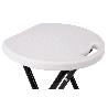 TABURETE PLEGABLE BLANCO 33X30X46CM   CAJA 4 UNID.