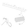 BRIDA NYLON 100%. COLOR BLANCO / NATURAL 4,5 X 200 MM. 100 PIEZAS. ABRAZADERA PLASTICO, ORGANIZADOR CABLES, ALTA RE