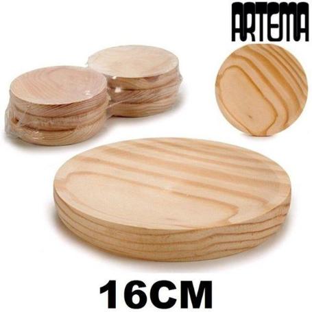 16 CMS PLATO MADERA PARA PULPO COCIDO A LA GALLEGA ARTEMA - PAQUETE 6 UNIDADES
