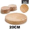 20 CMS PLATO DE MADERA PARA PULPO A FEIRA ARTEMA - PAQUETE 6 UNIDADES