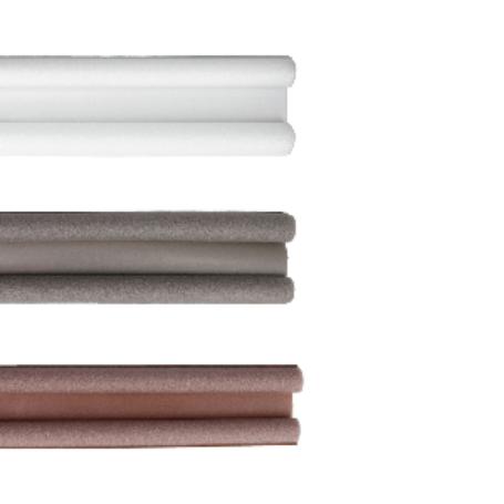 BURLETE DOBLE ROLLO GRIS 1 MTR.