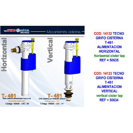 TECNO GRIFO CISTERNA T-451 ALIMENTACION VERTICAL 50634