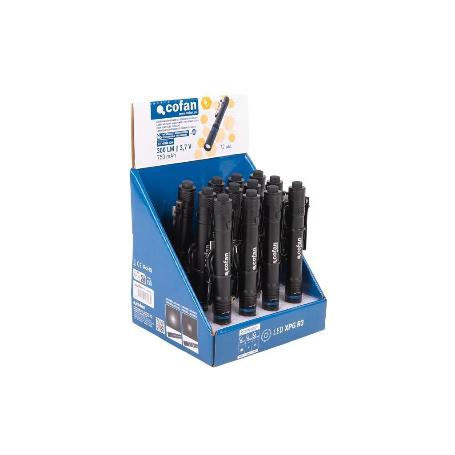 EXPOSITOR CON 12 LINTERNAS LED EN FORMATO BOLÍGRAFO