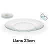 23 CMS DURALEX PLATO LLANO PARIS CRISTAL TRANSPARENTE VINTAGE - PAQUETE 6 UNIDADES