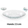 23 CMS DURALEX PLATO HONDO PARIS CRISTAL TRANSPARENTE VINTAGE - PAQUETE 6 UNIDADES