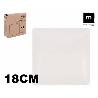 18X18 ELITE IVORY PLATO POSTRE CUADRADO JAPONES ECONOMICO LA MEDITERRANEA
