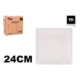24X24 CMS ELITE IVORY PLATO LLANO CUADRADO PORCELANA ECONOMICO LAMEDITERRANEA