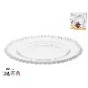 28 CMS PLATO REDONDO PRESENTACION PARA TARTAS CRISTAL TRANSPARENTE MODELO CORAZON