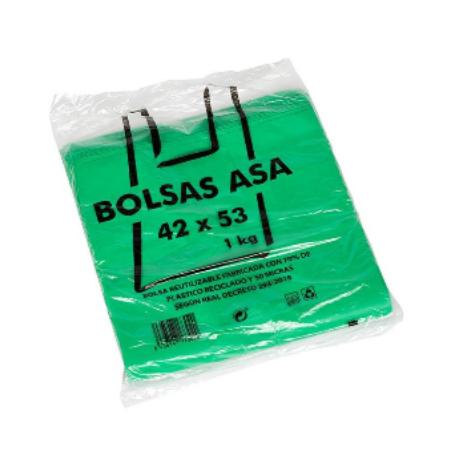 BOLSA ASA 42X53 CAMISETA VERDE 1 KG.