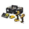 KIT ATORNILLADOR E IMPACTO. BRUSHLESS. 18V - DEWALT