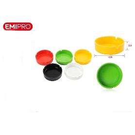CENICERO PLASTICO REDONDO PARA EXTERIOR SIN TAPA COLORES SURTIDOS EMIPRO